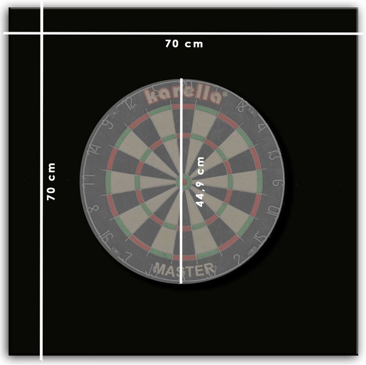Karella Quadro 4-Piece Square Dartboard Surround / Catch Ring Steel Dartscheibe Auffangring