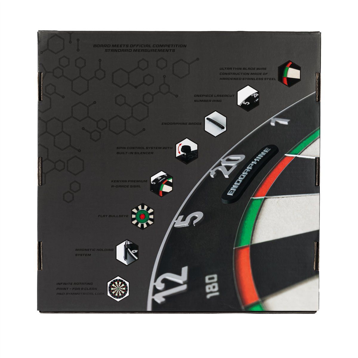 Precise180 Endorphine Dartboard Bristle Board