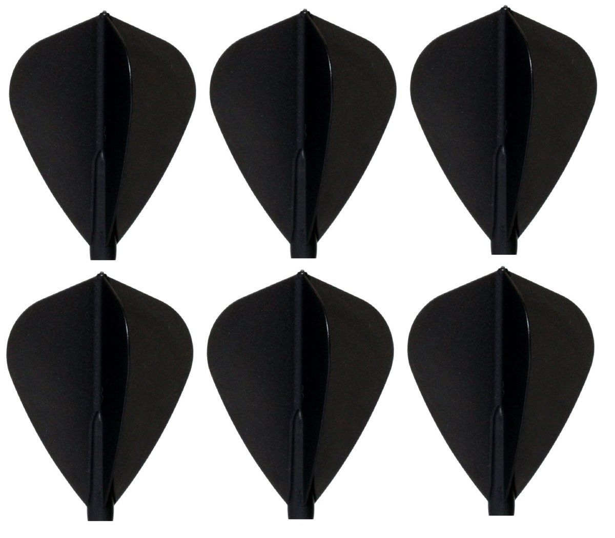 2 Set Cosmo Darts Fit Flights Schwarz Kite Flights
