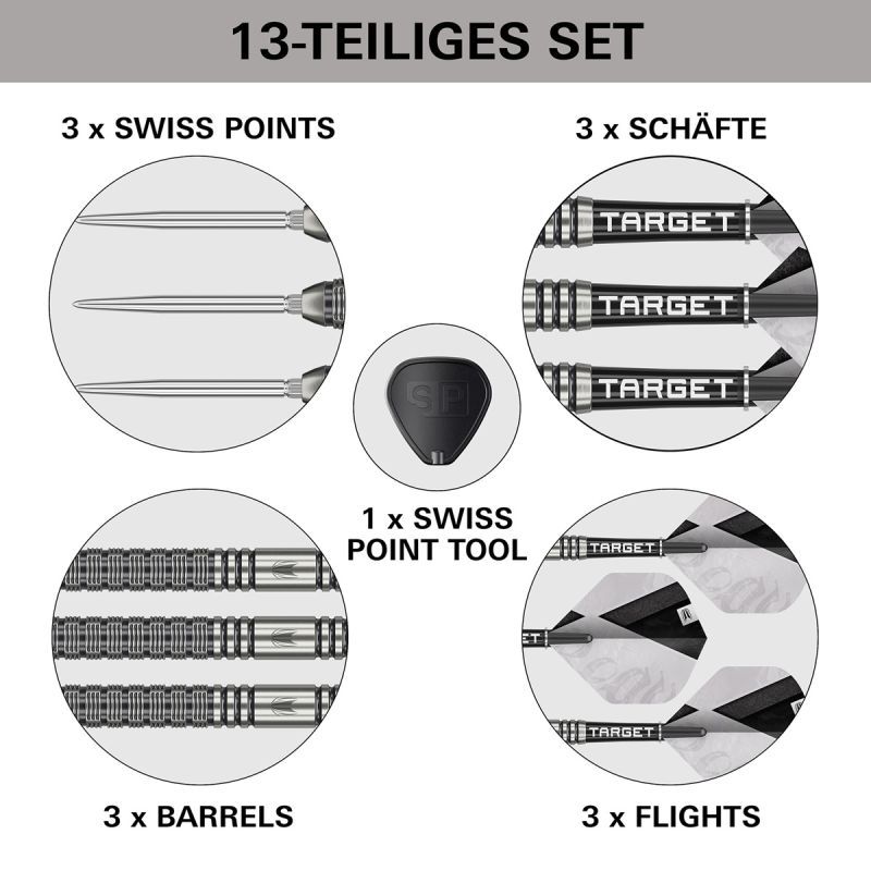 Target Beau Greaves G1 Swiss Point 90% Steeldarts 23/25 Gramm Steeldarts