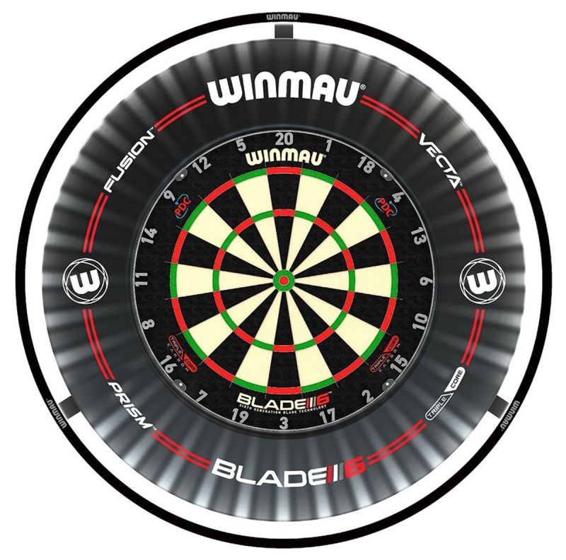 Winmau Plasma Black + Surround + Board + Darts Boardzubehör