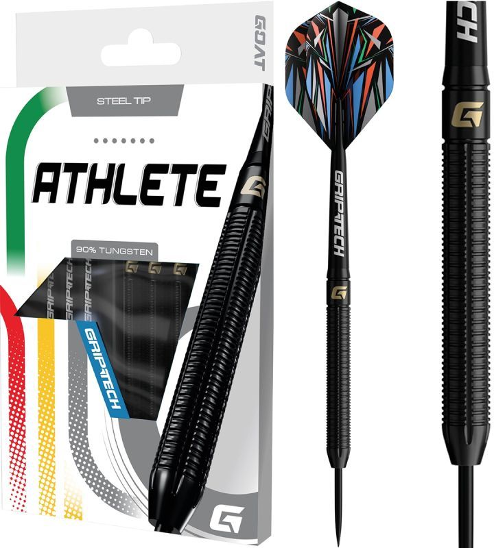 GOAT Athlete Black 90% Steeldarts 23/24/25 Gram Steeldarts