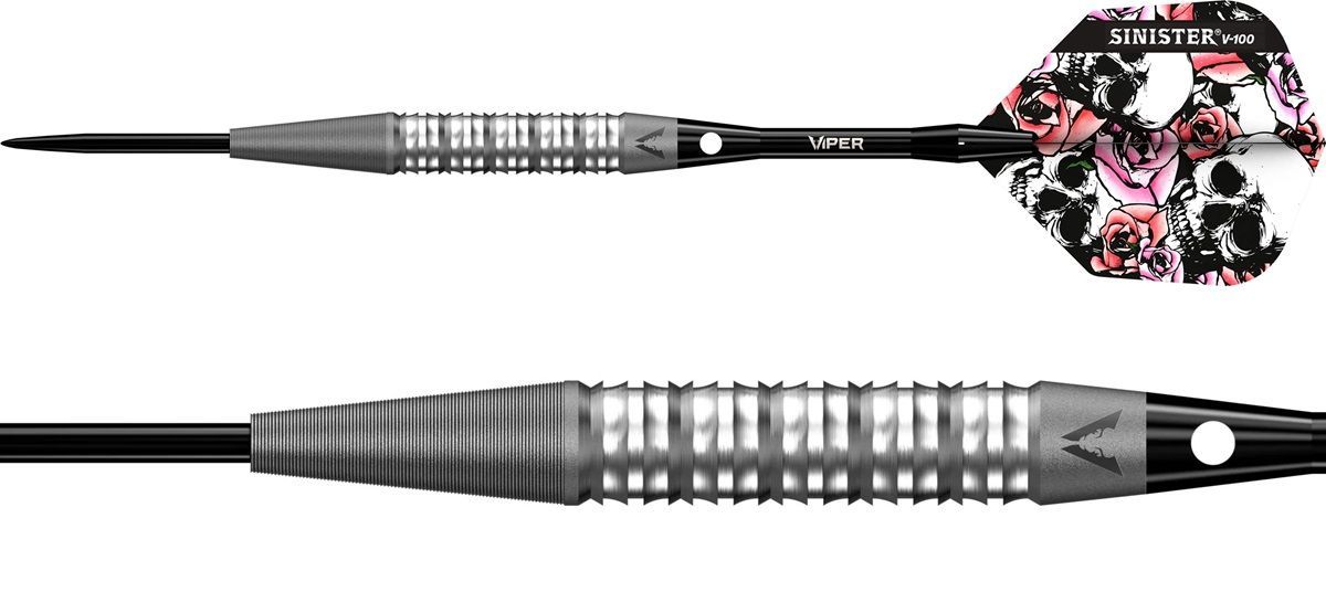 Viper Sinister S4 Sandblasted Reverse Cut 95% Steeldarts 22/24/26 Gram Steeldarts