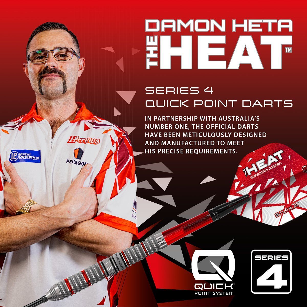 Harrows Damon Heta G4 90% Quick Points Steeldarts 21/23/24/25 Gramm Steeldarts