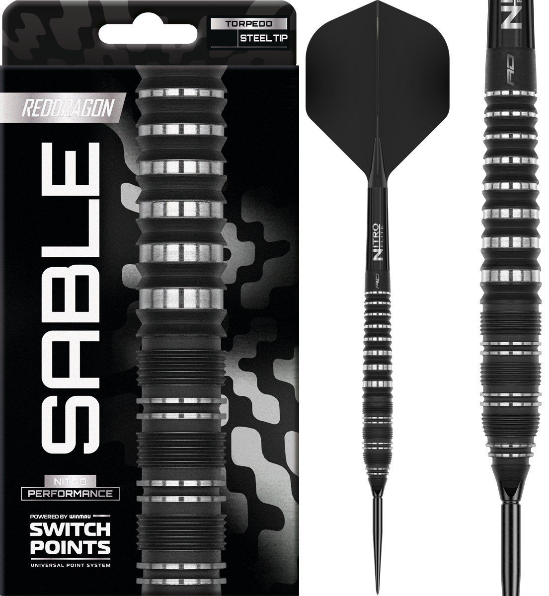 Reddragon Sable Torpedo Switch Point 90% Steeldarts 23/24/25 Gramm Steeldarts