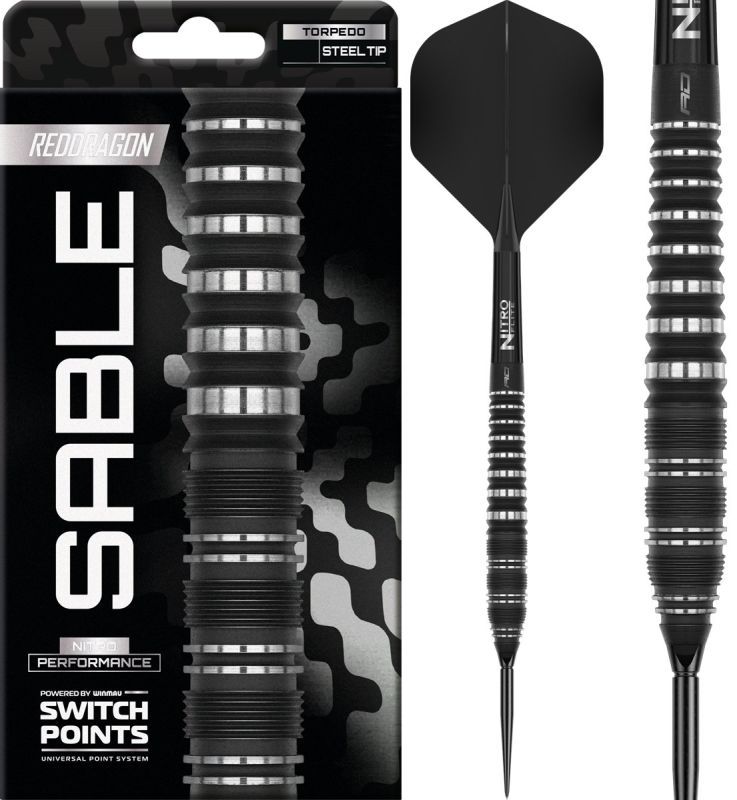Reddragon Sable Torpedo Switch Point 90% Steeldarts 23/24/25 Gramm Steeldarts