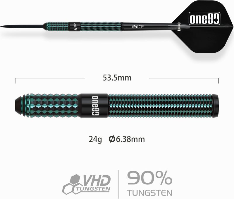 One80 FB Leung V3 Signature Dart 90% Steeldarts 24 Gramm Steeldarts