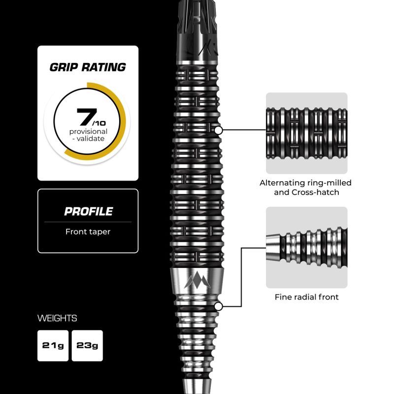 Mission Cameron Carolissen RP 95% Steeldarts 21/23 Gram Steeldarts