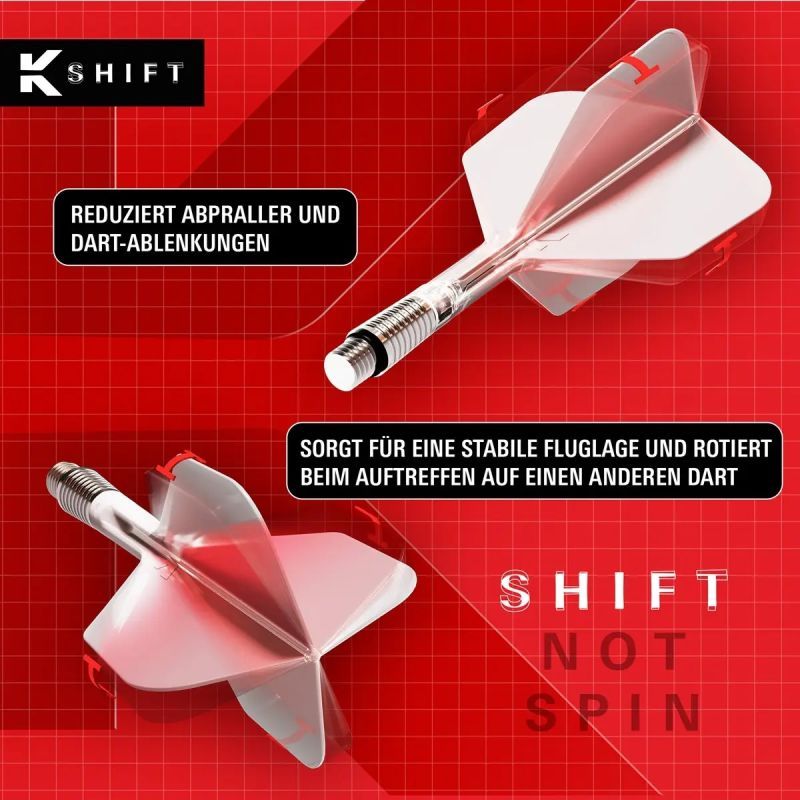 Target K-Shift Shaft/Flight Personalized flight with custom print Standard No2 Shafts