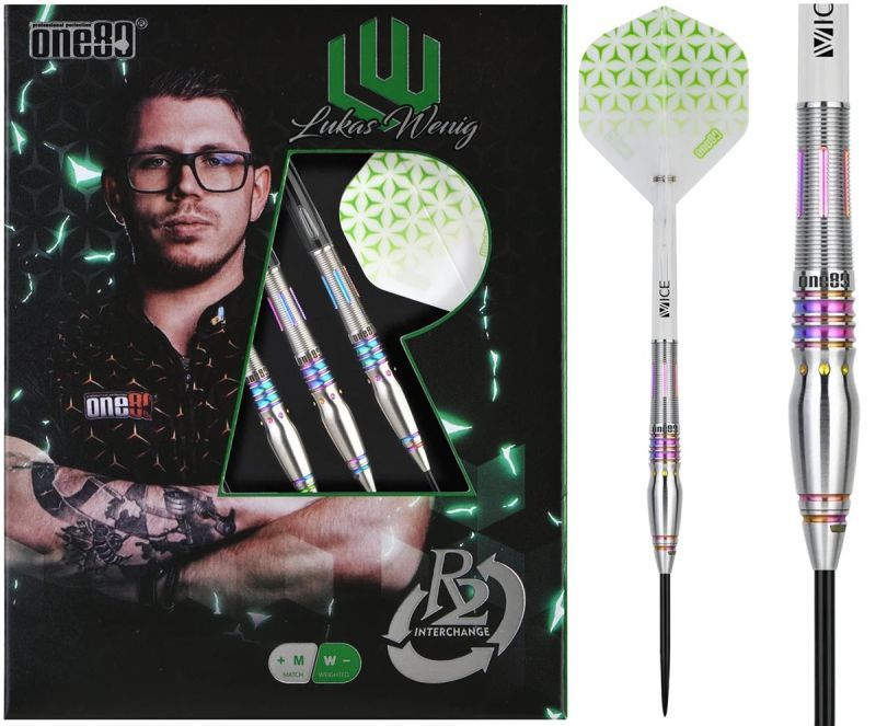 ONE80 Lukas Wenig V2 R2 Interchange Steeldarts 22/24 Gramm Steeldarts