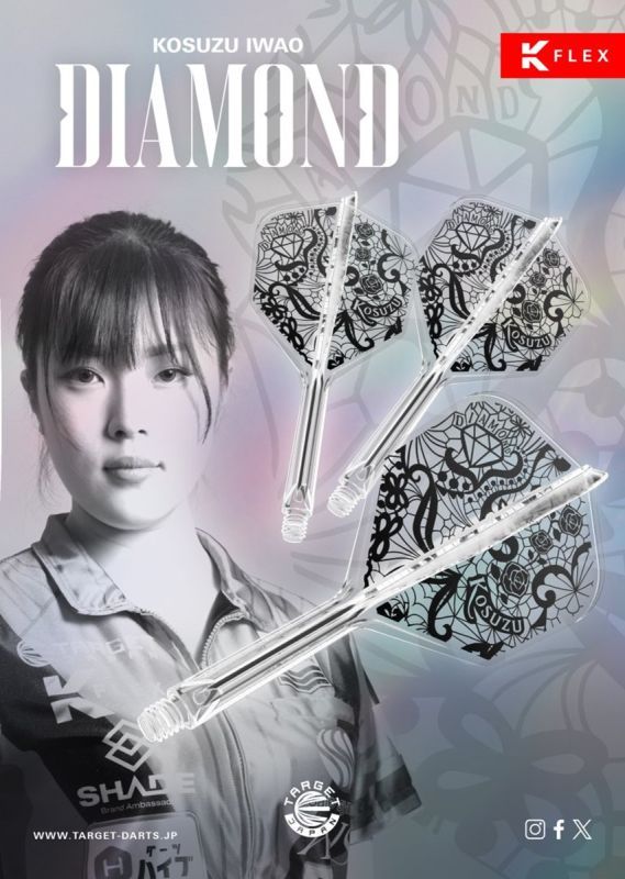 Target Japan Diamond Kosuzu Iwao K-Flex Shaft/Flight System Shape No6 Shafts