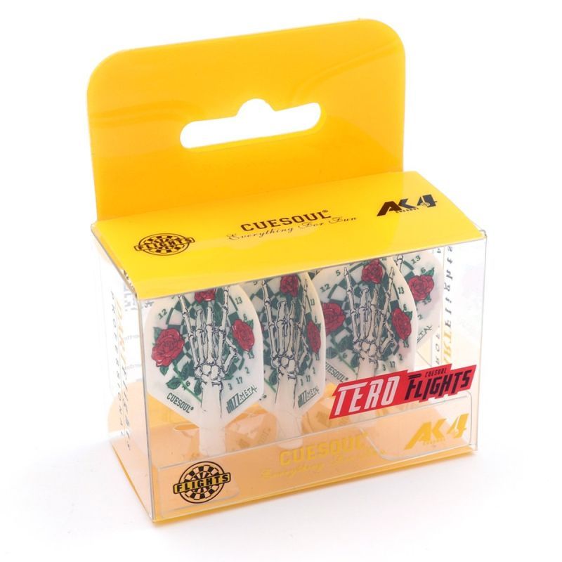 Cuesoul TERO AK4 aletta per freccette Rose Bianco Standard Flights