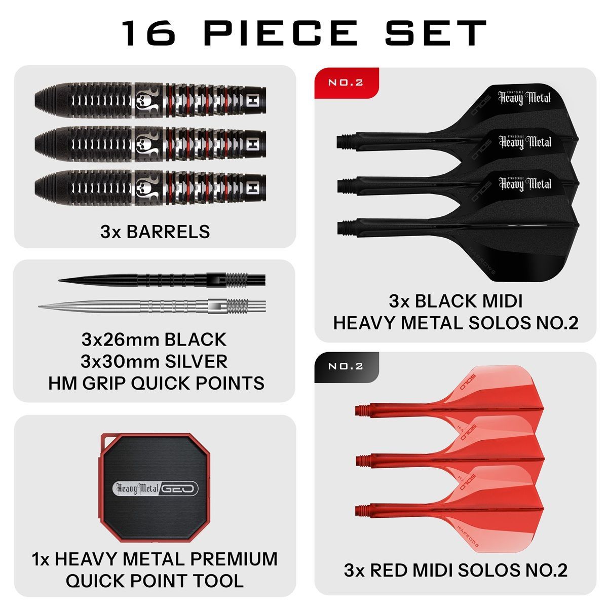 Harrows Ryan Searle GEO Quick Point 90% Steeldarts 22/23/24/26/30/32 Gram Steeldarts