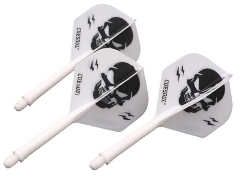 Cuesoul Dart Flight/Shaft Skeleton Skelett Black Standard No2 Flights