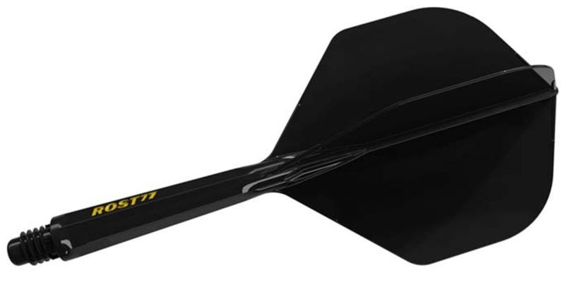 Cuesoul aletta per freccette/Asta ROST 77 Nero Small Standard Flights
