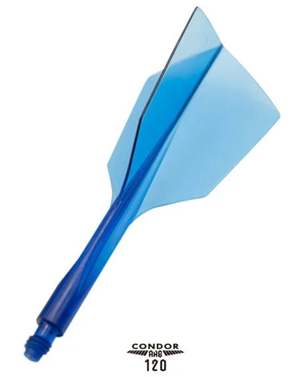 Condor Dart Flights Shafts AXE 120 Blau Transparent Narrow Flights
