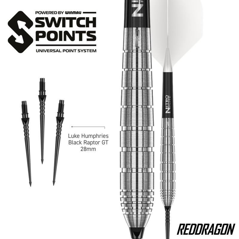 Reddragon Luke Humphries TX1 Pioneer Switch Point 90% Steeldarts 22/24 Gram Steeldarts