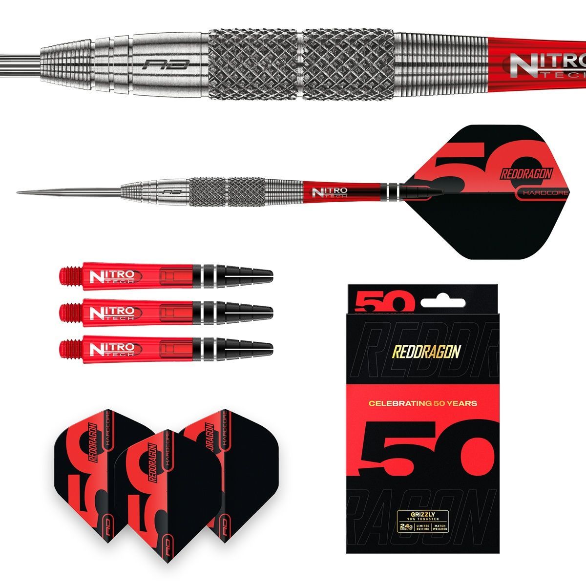Reddragon Grizzly 2 90% Steeldarts 24 Gramm Steeldarts