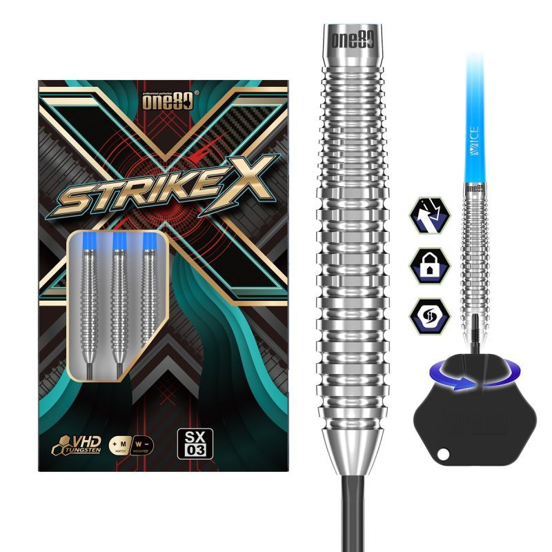 ONE80 Strike X SX03 90% Steeldarts 21/23/25 Gramm Steeldarts