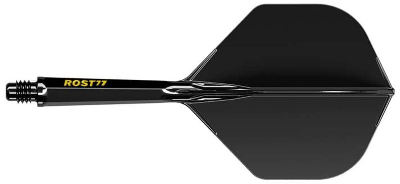 Cuesoul Dart Flight/Shaft ROST 77 Schwarz Small Standard Flights
