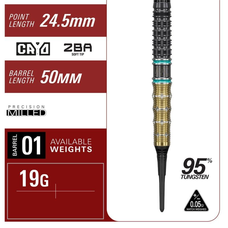 Target The Miracle Mikuru Suzuki Gen 7.5 95% 2BA Softdarts 19 Gram Softdarts