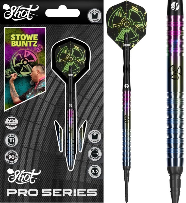 Shot! Pro Series Stowe Buntz 3.0 90% Softdarts 21 Gramm Softdarts