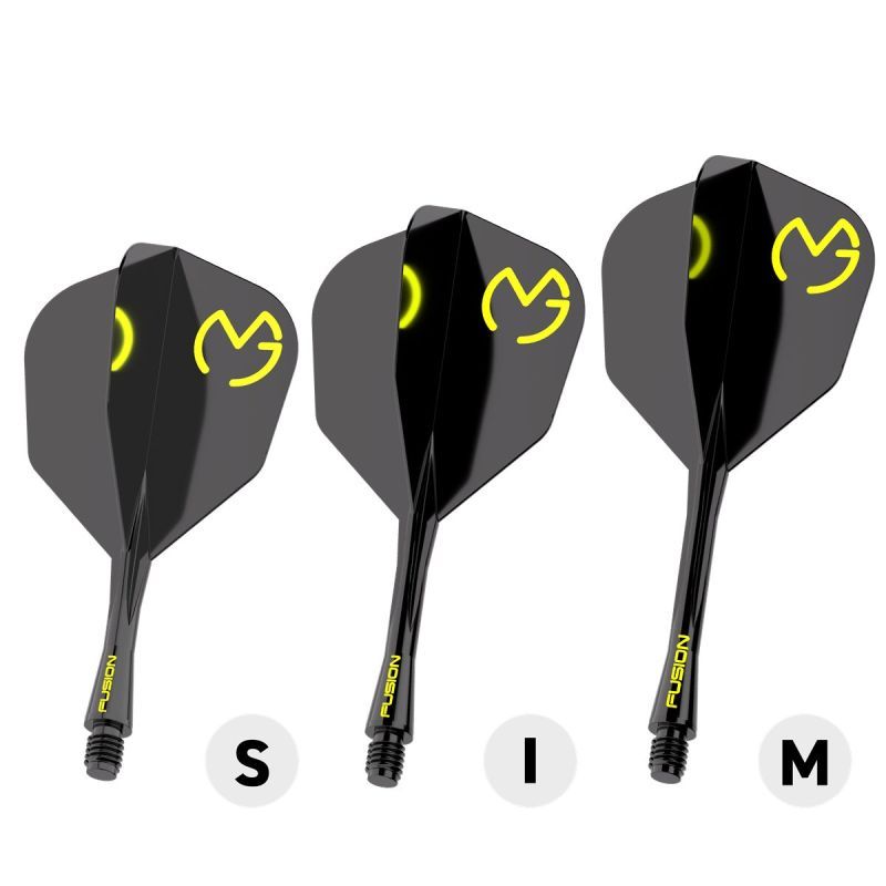 Winmau Fusion Integrated Flight & Shaft System MvG Pac Man Shape Shafts