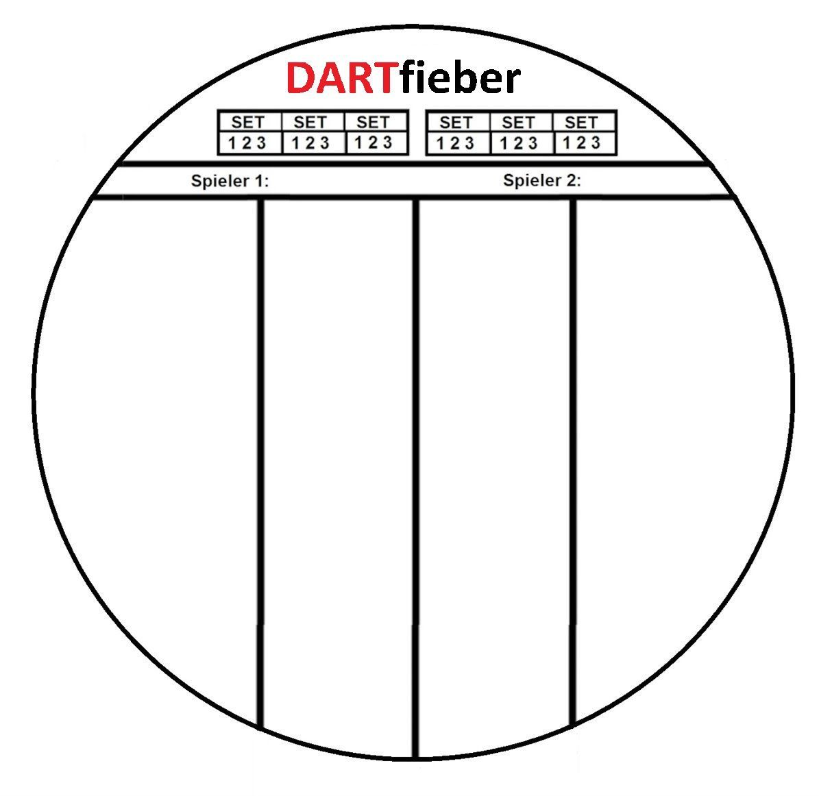 Dartfieber Bierdeckel Untersetzer aus Pappe für Getränke Fanshop