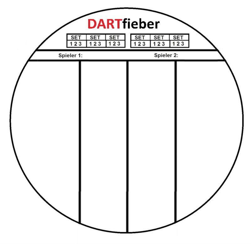 Dartfieber Bierdeckel Untersetzer aus Pappe für Getränke Fanshop