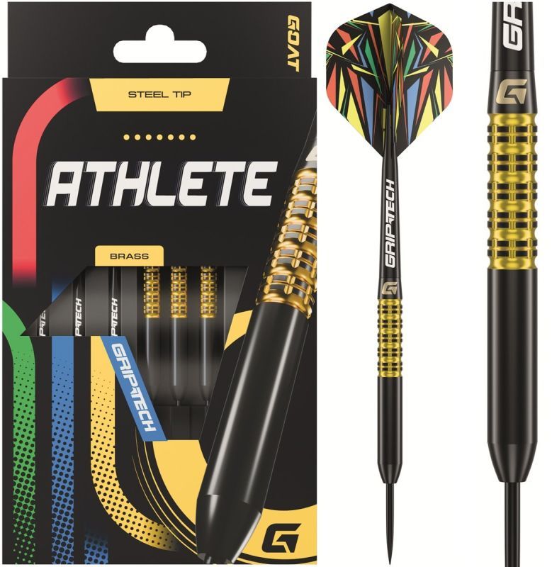 GOAT Athlete Yellow Brass Steeldarts 12 Gram Steeldarts