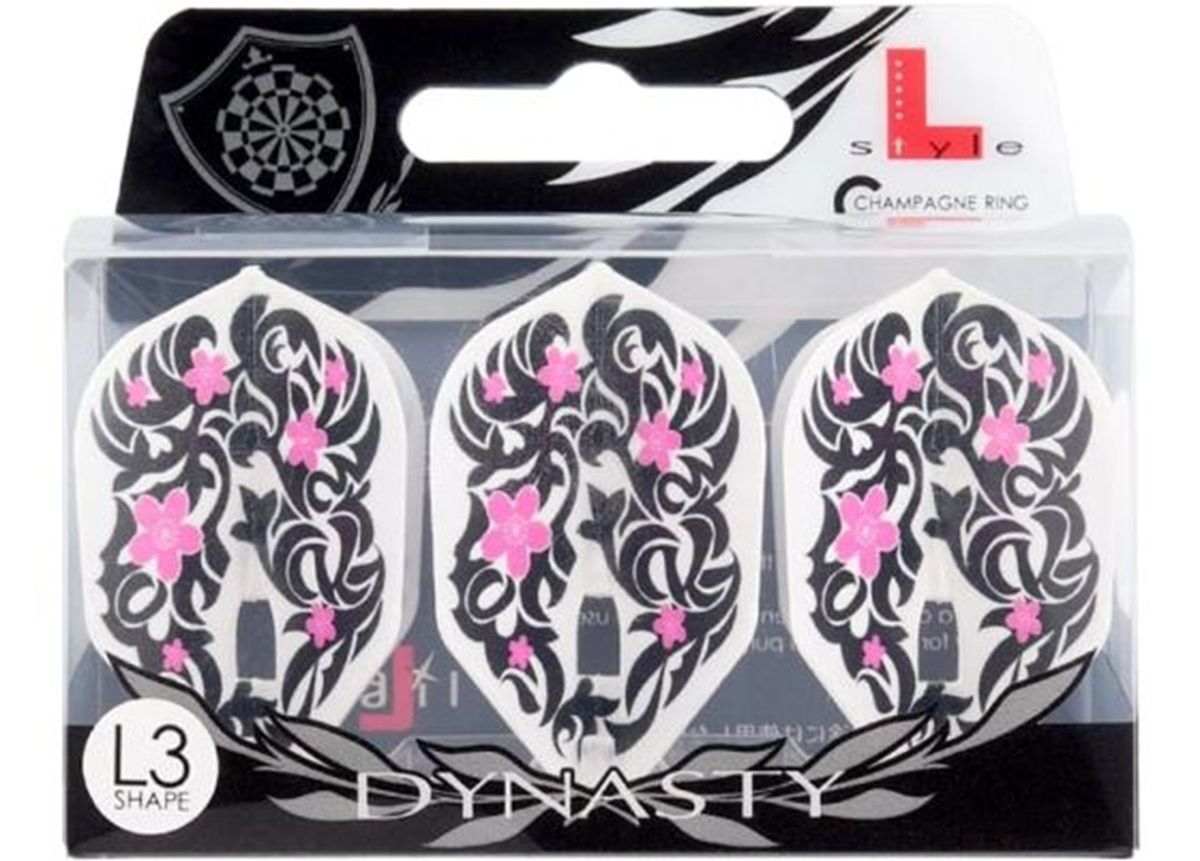 L-Style Signature Flights Pro DYNASTY L-Flight PRO AKIHIKO OWAKU White x Black Shape L3 Flights