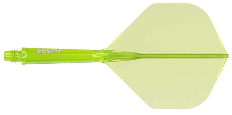 Cuesoul Dart Flight/Shaft ROST 77 Transparent Grün Big Standard Flights