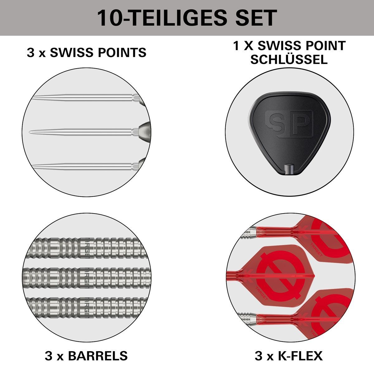 Target Group 03 SP 50% Steeldarts 22/24/26 Gram Steeldarts