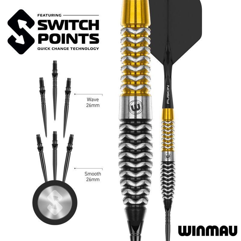Winmau Michael van Gerwen MVG Signature Edition Switch Point 90% Steeldarts 22/23/24 Gram Steeldarts