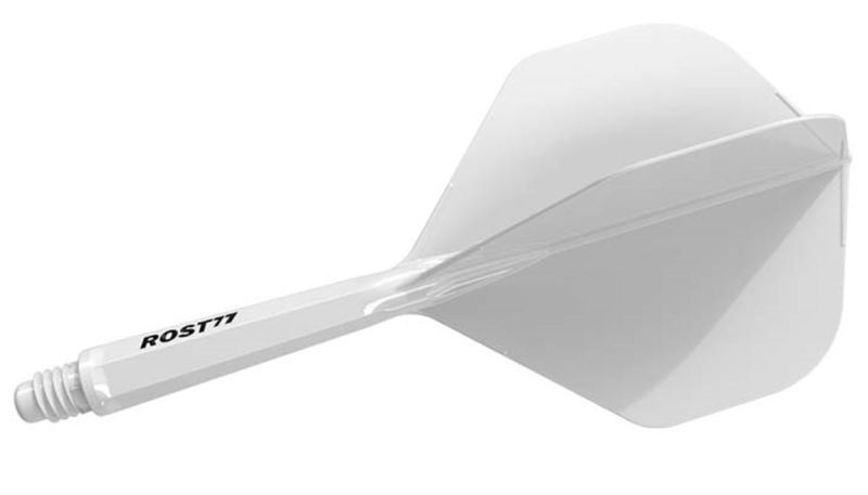 Cuesoul aletta per freccette/Asta ROST 77 Bianco standard grande Flights