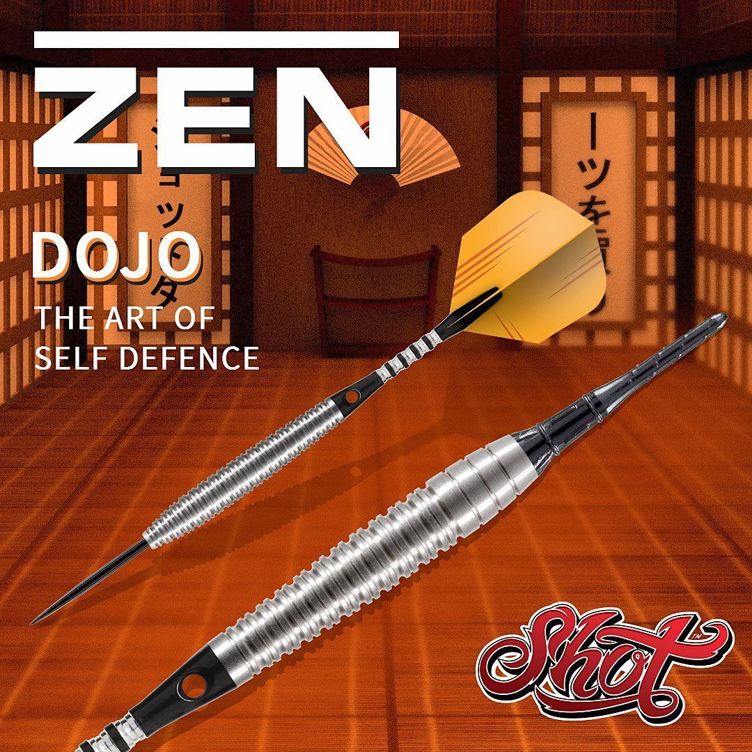SHOT! Zen Dojo 80 % Tungsten Steel Tip Darts 25 gram Steeldarts