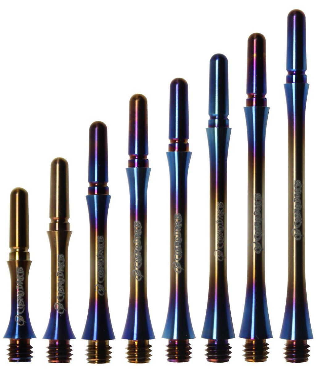 Cosmo Darts Fit Shaft Metal Titanium Slim Locked Colorful Shafts