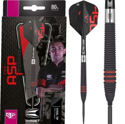 Target Nathan Aspinall Black Swiss Point 80% 2023 Steeldarts 22/24 Gram Steeldarts