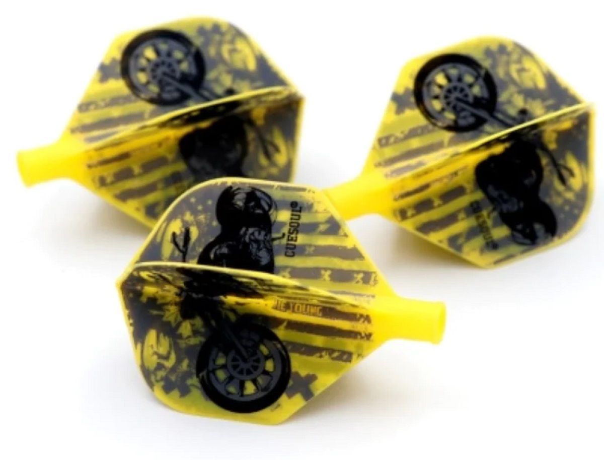 Cuesoul TERO AK4 aletta per freccette Motorrad Giallo Standard Flights