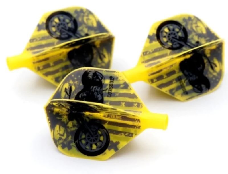 Cuesoul TERO AK4 aletta per freccette Motorrad Giallo Standard Flights