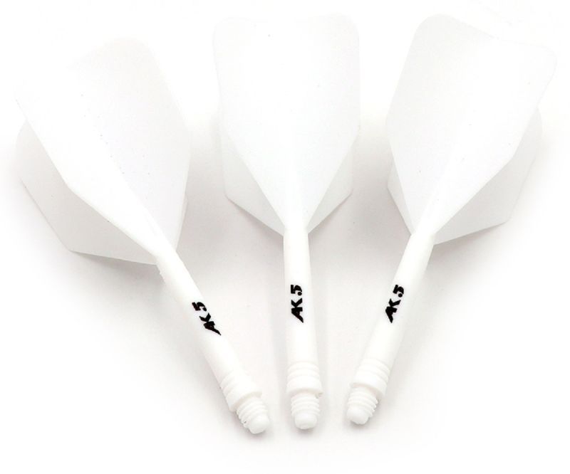 Cuesoul aletta per freccette/Asta AK5 Bianco Big Wing Flights