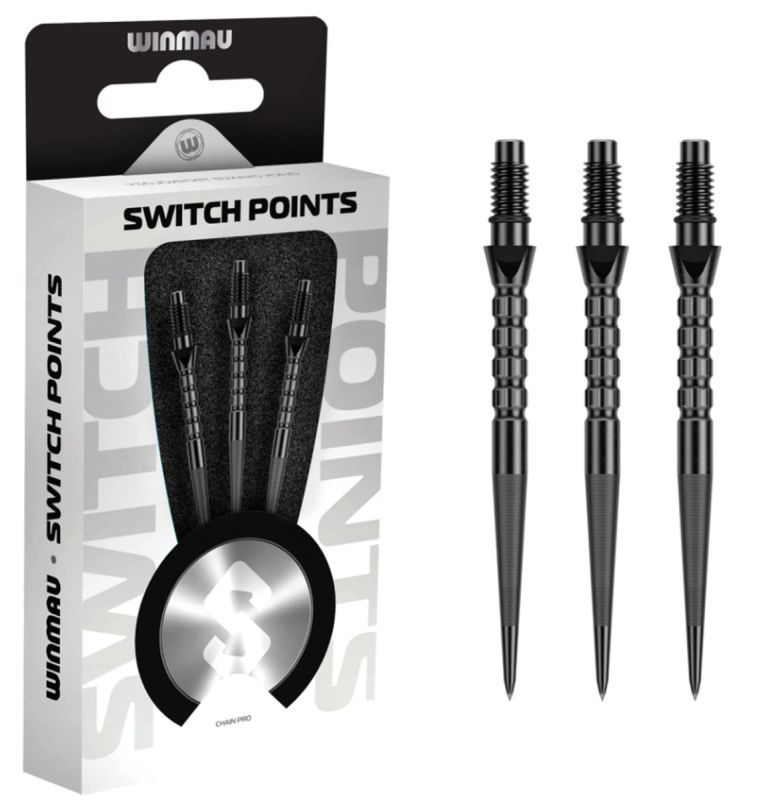 Winmau Switch Points Chain 26/30/40 mm Silver/Black Wechselspitzen