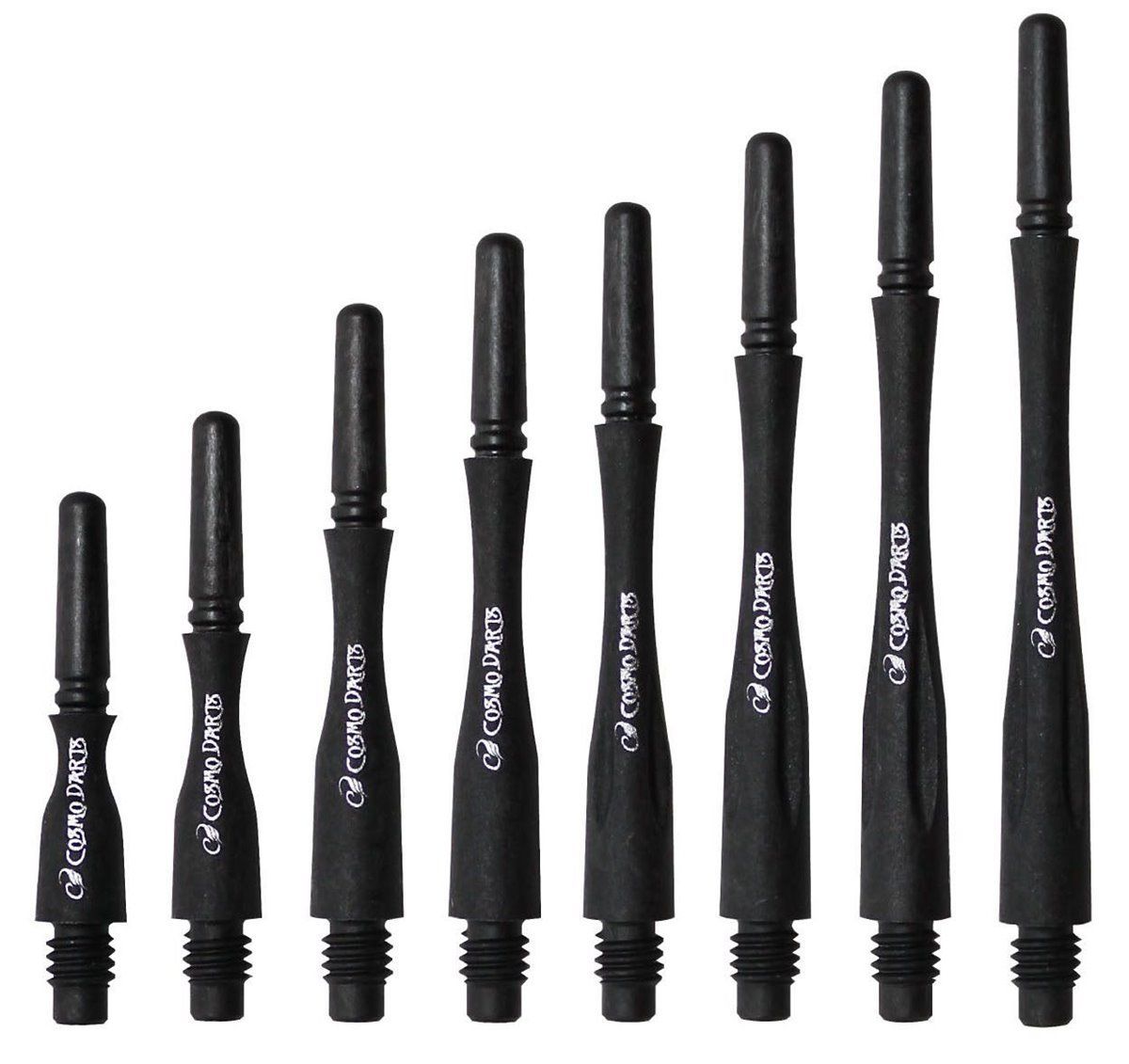 Cosmo Darts Carbon Fit Shafts Hybrid Locked Schwarz Shafts