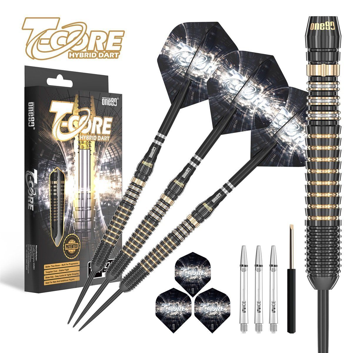 ONE80 T-Core TC4 Steeldarts 22 Gramm Steeldarts