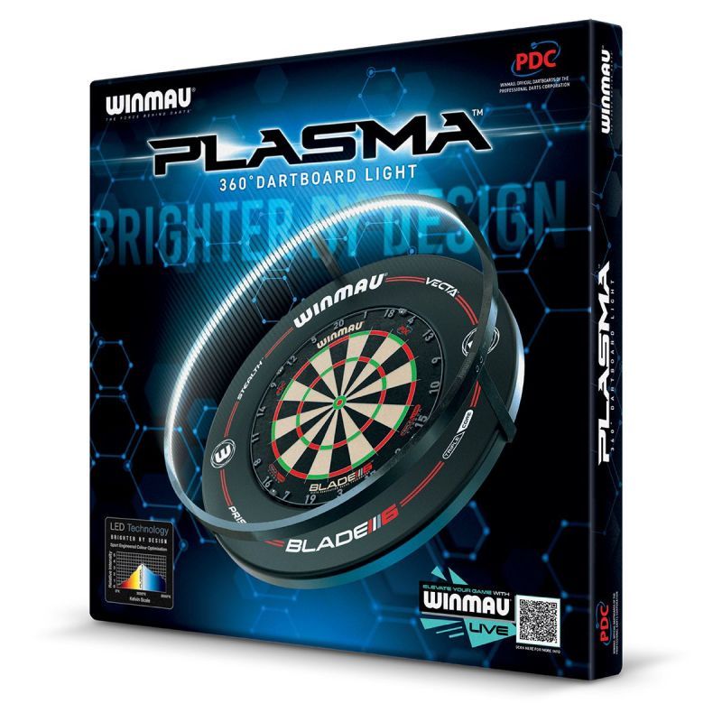 Winmau Plasma Black + Surround + Board + Darts Boardzubehör