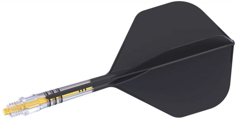 Cuesoul aletta per freccette/Asta ROST T19 Carbon Asta Nero/Giallo Standard Flights