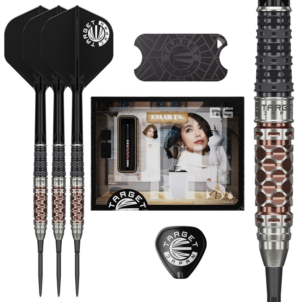 Target Cathy Leung Charis G6 Swiss Point 90% Fléchettes à pointe acier 23/24 Grammes Steeldarts