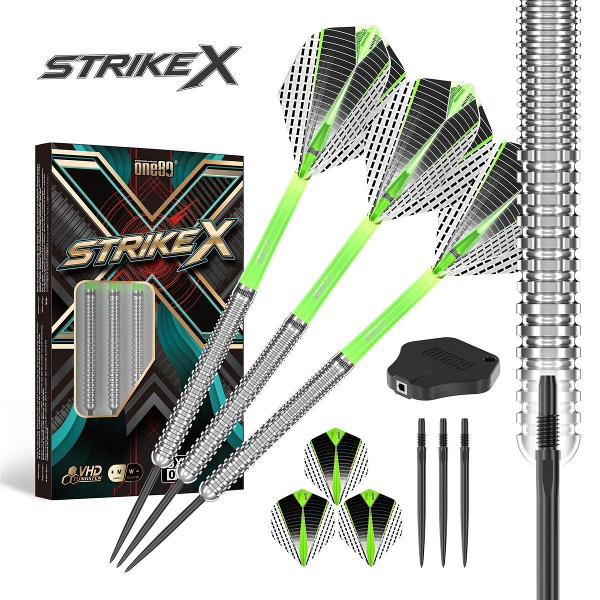 ONE80 Strike X SX01 90% Steeldarts 21/23/25 Gramm Steeldarts