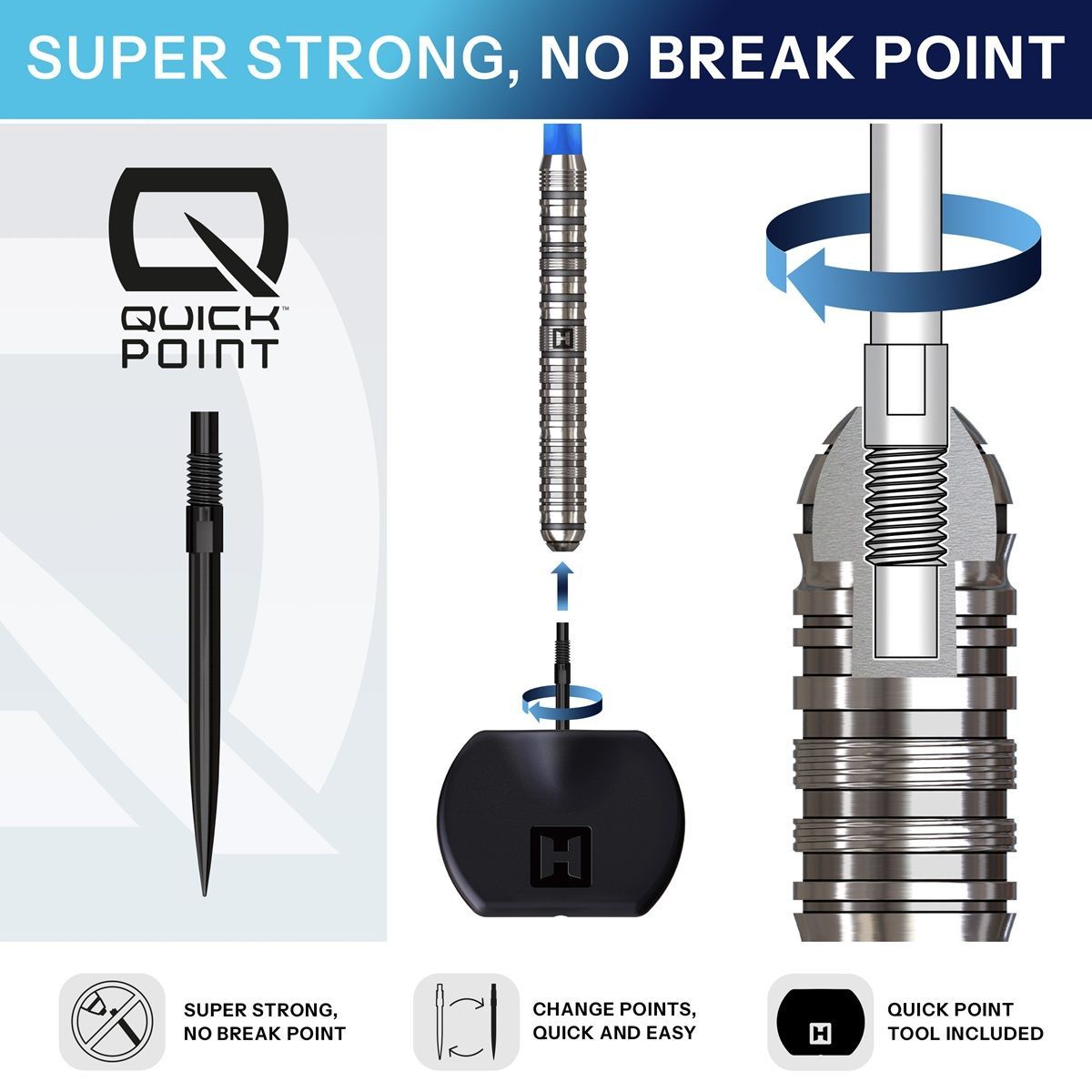 Harrows Flux Tungsten Pro Steeldarts 22/23/24 Gram Steeldarts