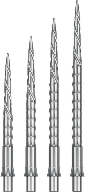 Precise180 EVO Steeldartspitze Silber Spiro 28/32/36/40 mm Wechselspitzen